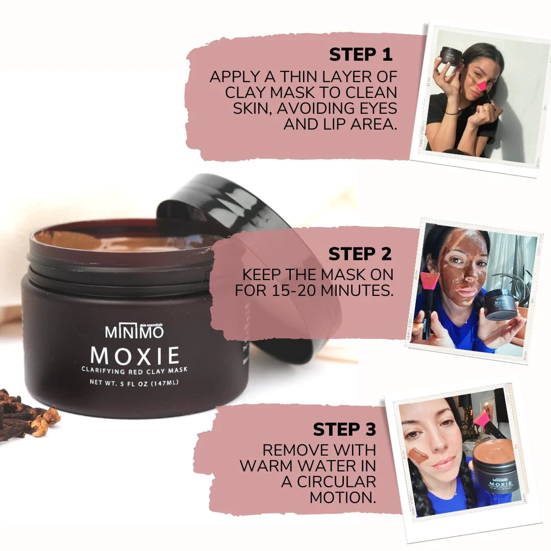 Moxie Clarifying Red Clay Mask - Minimo Skin Essentials