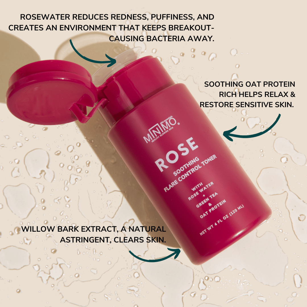 Rose Soothing Flare Control Toner - Minimo Skin Essentials